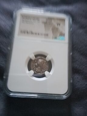 Graded Encapsulated Coin in Clear Slab - Silver Tone